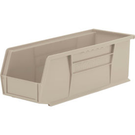 Plastic Storage Bin, 14-3/4"L x 5-1/2"W x 5"H, Stone
