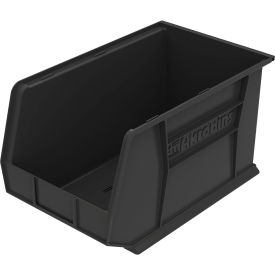 Plastic Storage Bin, 18"L x 11"W x 10"H, Black