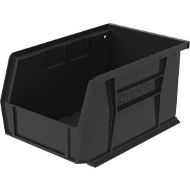 Plastic Storage Bin, 9-1/4"L x 6"W x 5"H, Black