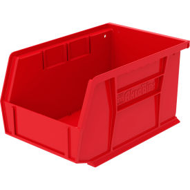 Plastic Storage Bin, 9-1/4"L x 6"W x 5"H, Red