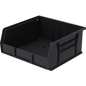 Plastic Storage Bin, 10-7/8"L x 11"W x 5"H, Black