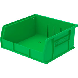 Plastic Storage Bin, 10-7/8"L x 11"W x 5"H, Green