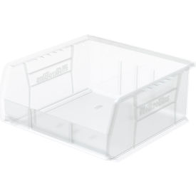 Plastic Storage Bin, 10-7/8"L x 11"W x 5"H, Clear
