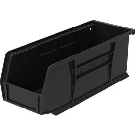 Plastic Storage Bin, 10-7/8"L x 4-1/8"W x 4"H, Black