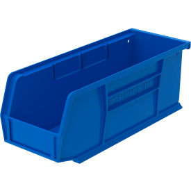 Plastic Storage Bin, 10-7/8"L x 4-1/8"W x 4"H, Blue