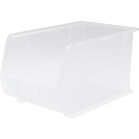 Plastic Storage Bin, 18"L x 11"W x 10"H, Clear