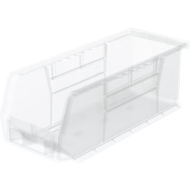 Plastic Storage Bin, 10-7/8"L x 4-1/8"W x 4"H, Clear