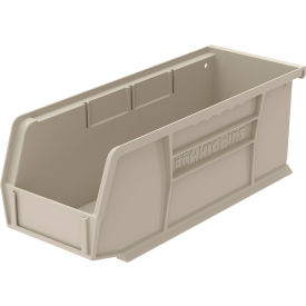 Plastic Storage Bin, 10-7/8"L x 4-1/8"W x 4"H, Stone