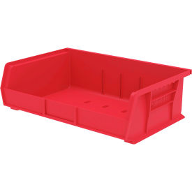 Plastic Storage Bin, 10-7/8"L x 16-1/2"W x 5"H, Red