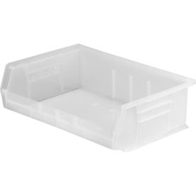 Plastic Storage Bin, 10-7/8"L x 16-1/2"W x 5"H, Clear