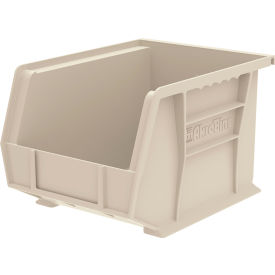 Plastic Storage Bin, 10-7/8"L x 8-1/8"W x 7"H, Stone