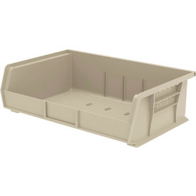 Plastic Storage Bin, 10-7/8"L x 16-1/2"W x 5"H, Stone