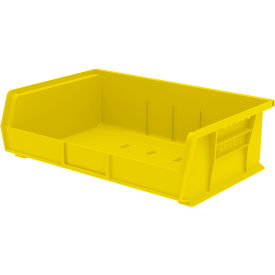 Plastic Storage Bin, 10-7/8"L x 16-1/2"W x 5"H, Yellow