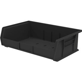 Plastic Storage Bin, 10-7/8"L x 16-1/2"W x 5"H, Black