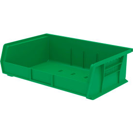 Plastic Storage Bin, 10-7/8"L x 16-1/2"W x 5"H, Green