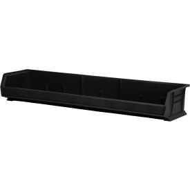 Plastic Storage Bin, 8-5/8"L x 33"W x 5"H, Black