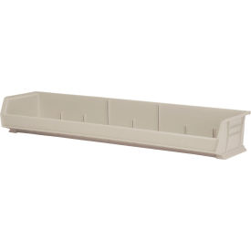 Plastic Storage Bin, 8-5/8"L x 33"W x 5"H, Stone