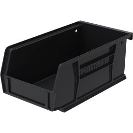 Plastic Storage Bin, 7-3/8"L x 4-1/8"W x 3"H, Black