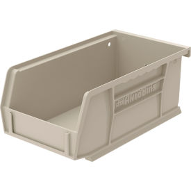 Plastic Storage Bin, 7-3/8"L x 4-1/8"W x 3"H, Stone