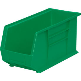 Plastic Storage Bin, 18"L x 8-1/8"W x 9"H, Green