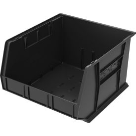 Plastic Storage Bin, 18"L x 16-1/2"W x 11"H, Black