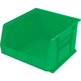 Plastic Storage Bin, 18"L x 16-1/2"W x 11"H, Green