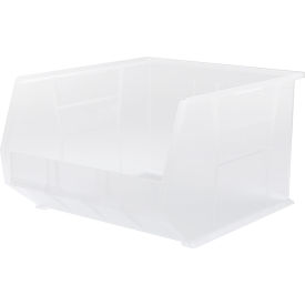 Plastic Storage Bin, 18"L x 16-1/2"W x 11"H, Clear