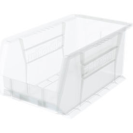 Plastic Storage Bin, 14-3/4"L x 8-1/8"W x 7"H, Clear