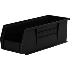 Plastic Storage Bin, 14-3/4"L x 5-1/2"W x 5"H, Black