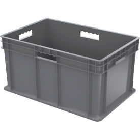 Solid Straight Wall Container, 23-3/4"L x 15-3/4"W x 12-1/4"H, Gray