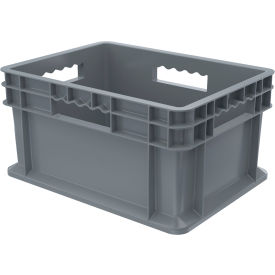 Solid Straight Wall Container, 15-3/4"L x 11-3/4"W x 8-1/4"H, Gray