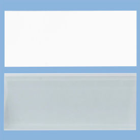 Card Stock Label Holder For Bins, 1-3/4" x 4", Clear, Pack of 25