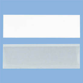 Card Stock Label Holder For Bins, 1" x 3", Clear, Pack of 25