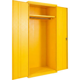 Commercial Wardrobe Cabinet, 36"W x 24"D x 72"H, 20 Gauge, Yellow
