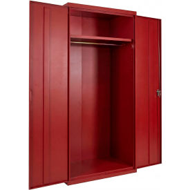 Commercial Wardrobe Cabinet, 36"W x 24"D x 72"H, 20 Gauge, Red