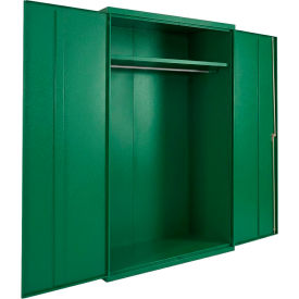 Commercial Wardrobe Cabinet, 48"W x 18"D x 72"H, 20 Gauge, Green