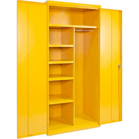 Commercial Combination Cabinet, 36"W x 18"D x 72"H, 20 Gauge, Yellow