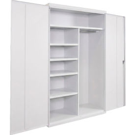 Commercial Combination Cabinet, 48"W x 18"D x 78"H, 20 Gauge, White
