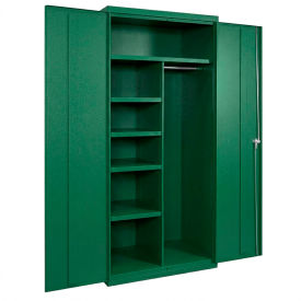 Commercial Combination Cabinet, 36"W x 18"D x 78"H, 20 Gauge, Green