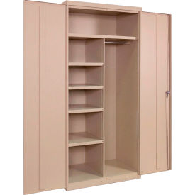 Commercial Combination Cabinet, 36"W x 18"D x 78"H, 20 Gauge, Putty