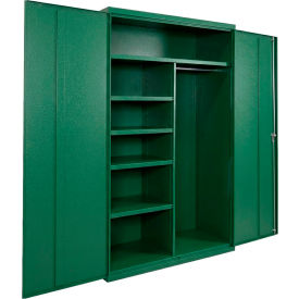 Commercial Combination Cabinet, 48"W x 24"D x 72"H, 20 Gauge, Green
