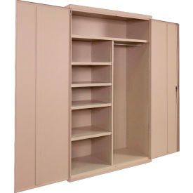 Commercial Combination Cabinet, 48"W x 24"D x 72"H, 20 Gauge, Putty