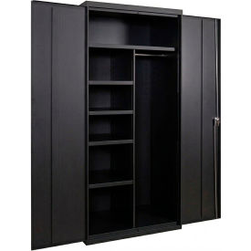 Commercial Combination Cabinet, 36"W x 24"D x 72"H, 20 Gauge, Black
