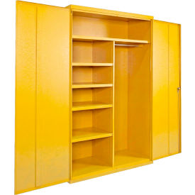 Commercial Combination Cabinet, 48"W x 18"D x 72"H, 20 Gauge, Yellow