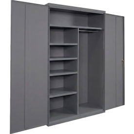 Commercial Combination Cabinet, 48"W x 24"D x 78"H, 20 Gauge, Charcoal