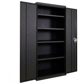Commercial Storage Cabinet, 20 Gauge, 30"W x 18"D x 72"H, Black