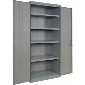 Commercial Storage Cabinet, 20 Gauge, 36"W x 18"D x 78"H, Gray