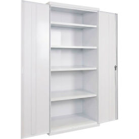 Commercial Storage Cabinet, 20 Gauge, 36"W x 18"D x 66"H, White