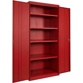 Commercial Storage Cabinet, 20 Gauge, 36"W x 18"D x 78"H, Red