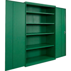 Commercial Storage Cabinet, 20 Gauge, 48"W x 18"D x 72"H, Green